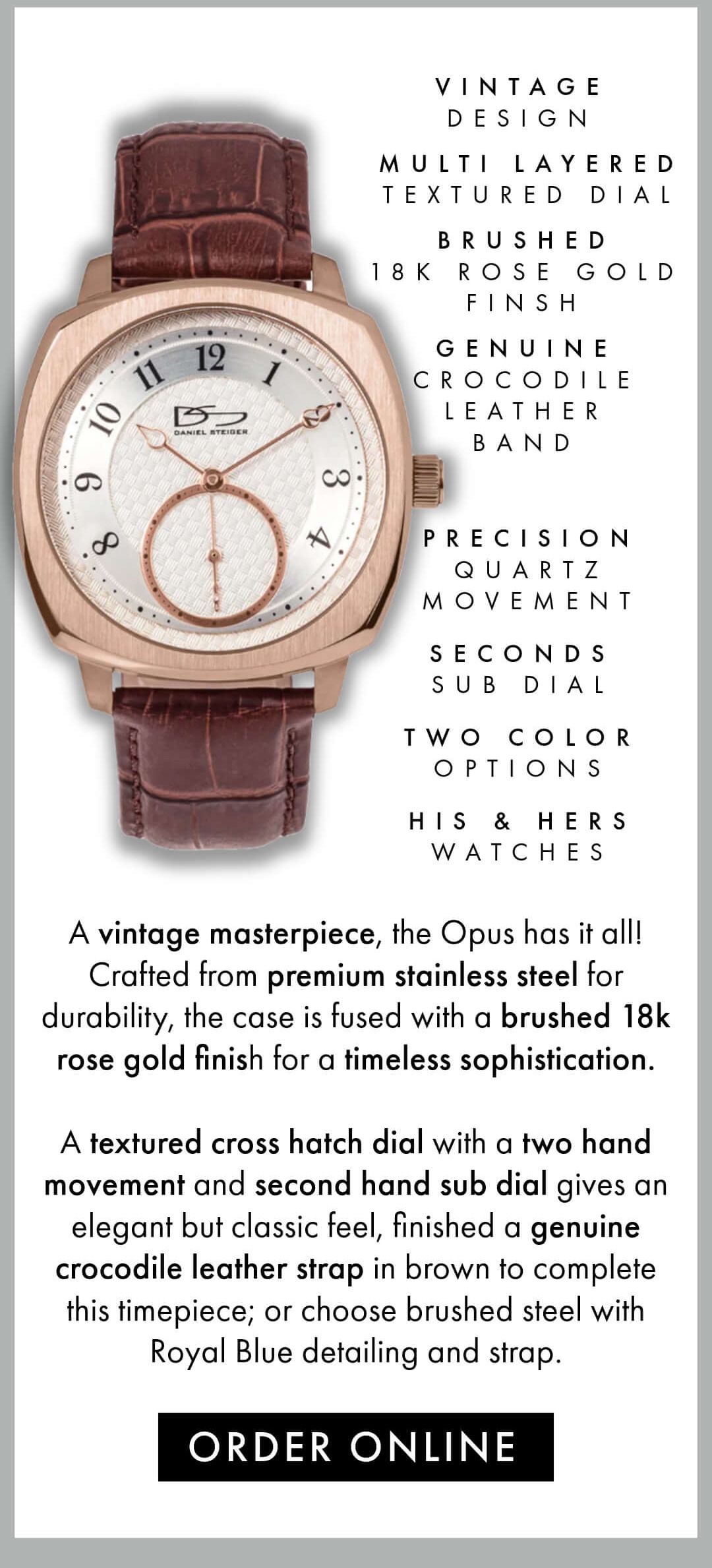 Opus Mens Watch Only $89