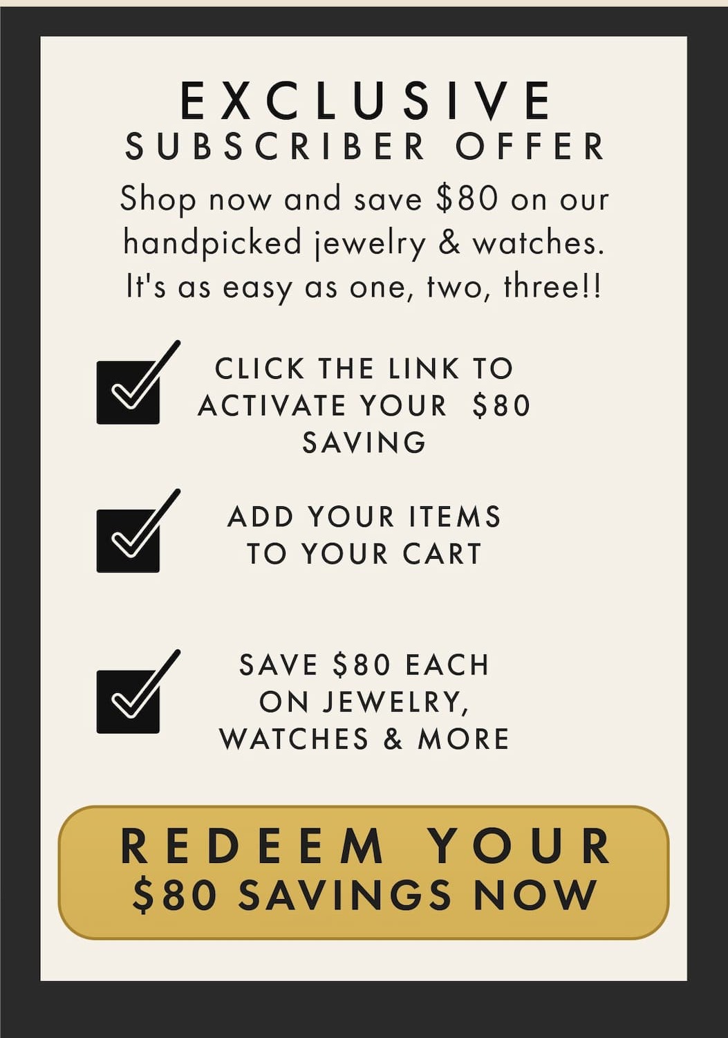Activate Your $80 Voucher