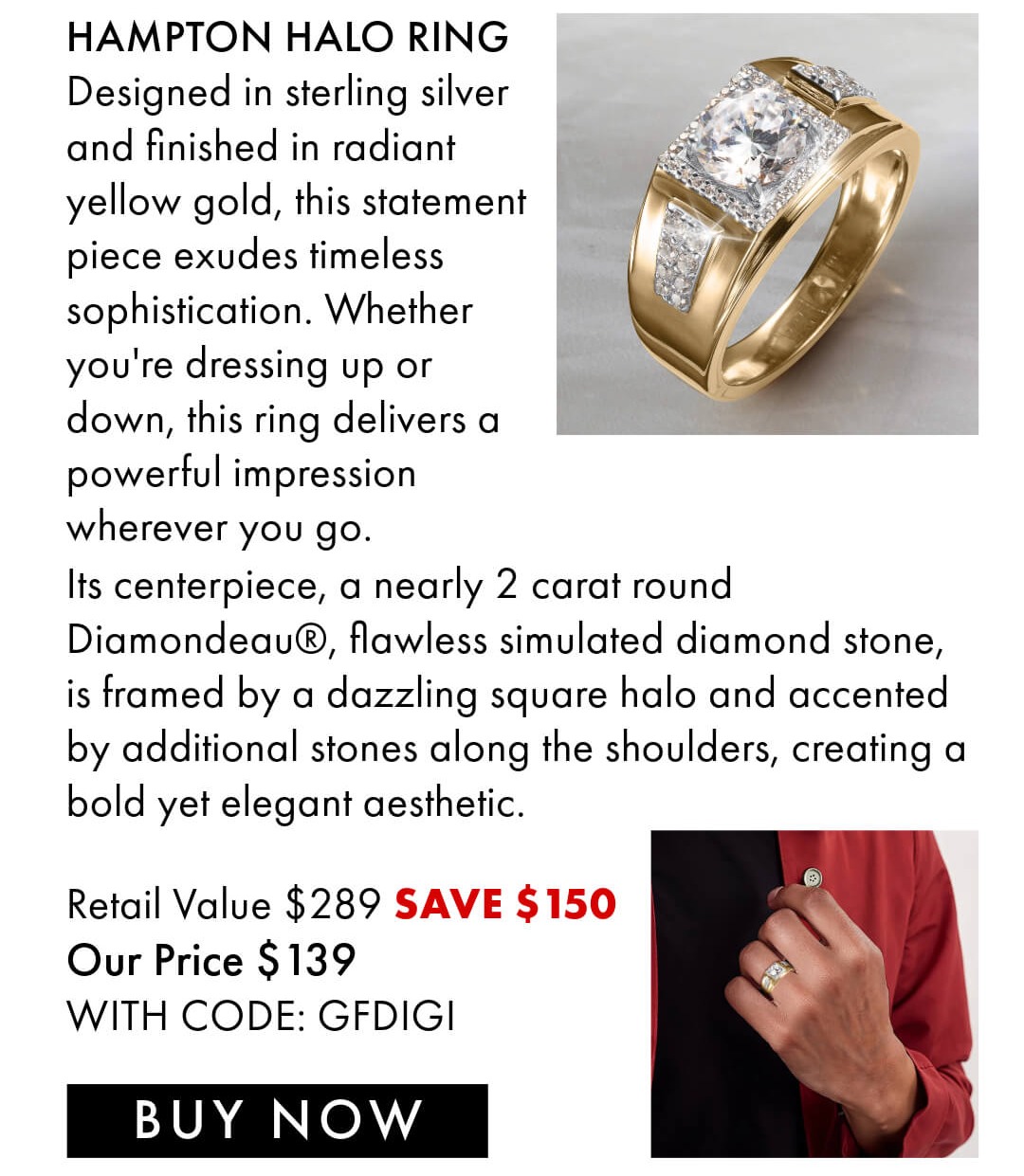 Popular - Hampton Halo Ring