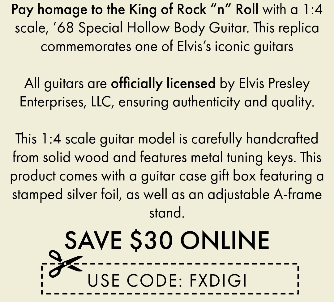 Official Licensed Tribute: Elvis Presley - save $30 with code FUDIGI