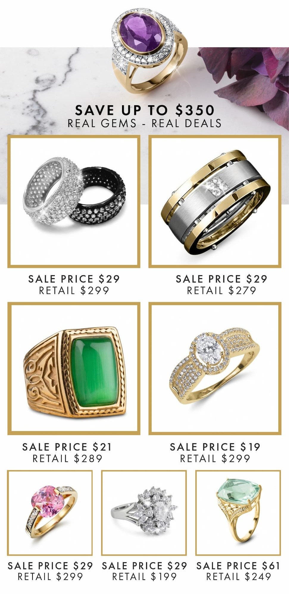 Ring Sale Now On - Save 90% Online
