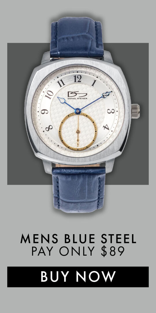 Opus Mens Blue Steel Watch Only $89