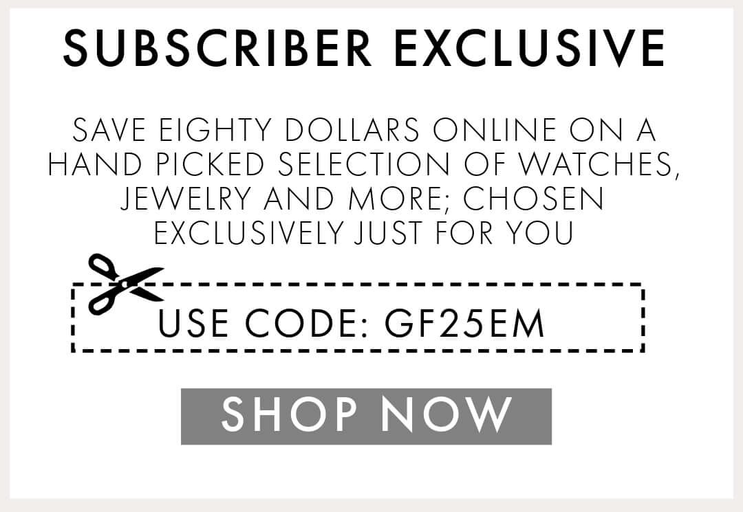 Save $80 on selected lines with code GF25EM