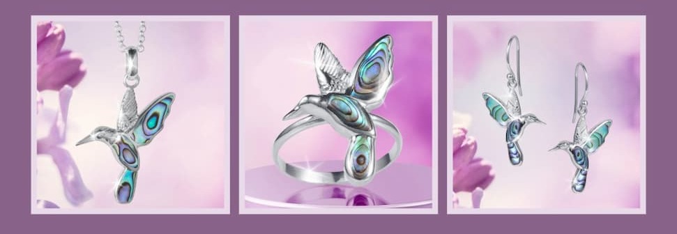 Abalone Hummingbird Pendant - Save $30 online with promo code GHDIGI