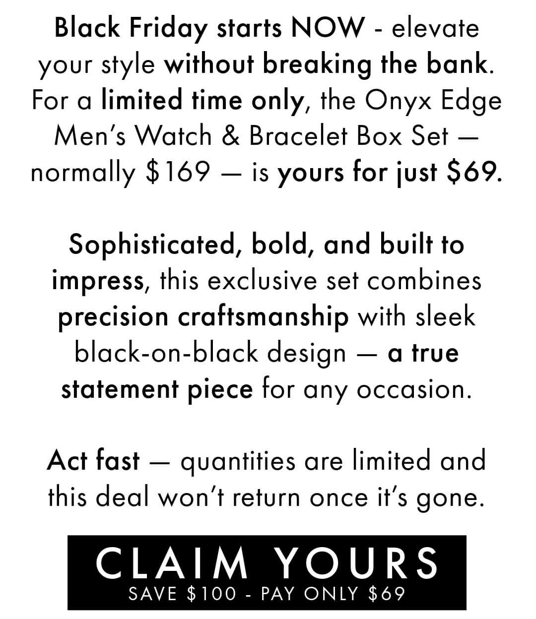 Get The Black Friday Deal Now