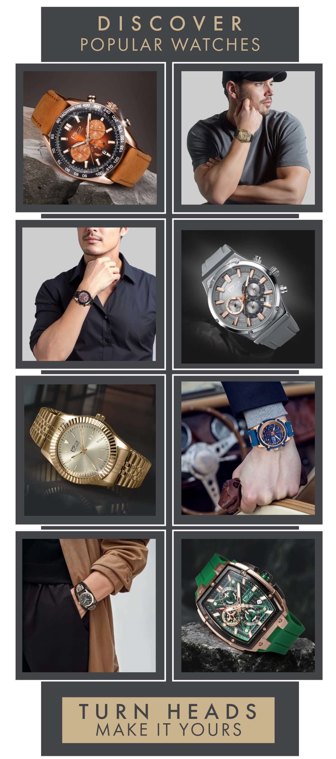 New Mens Watches- save $30 sitewide with code GLDIGI