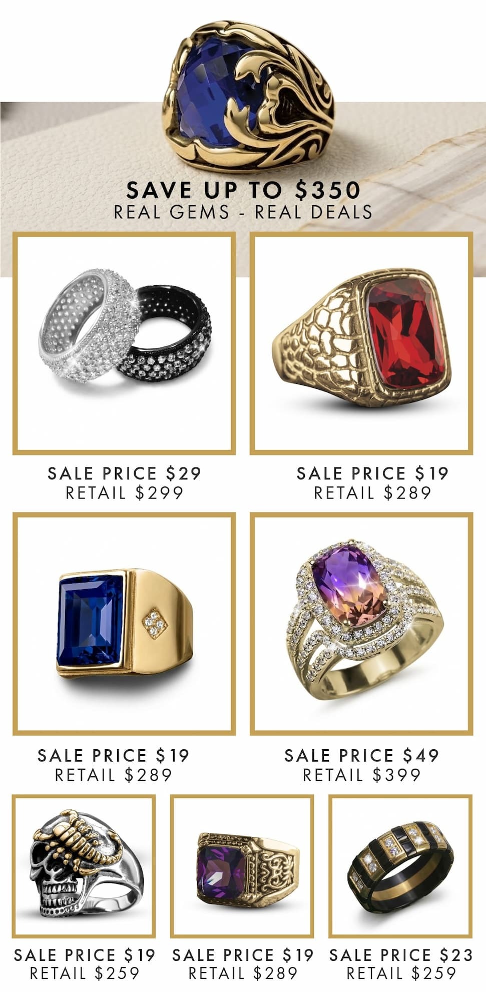 Ring Sale Now On - Save 90% Online