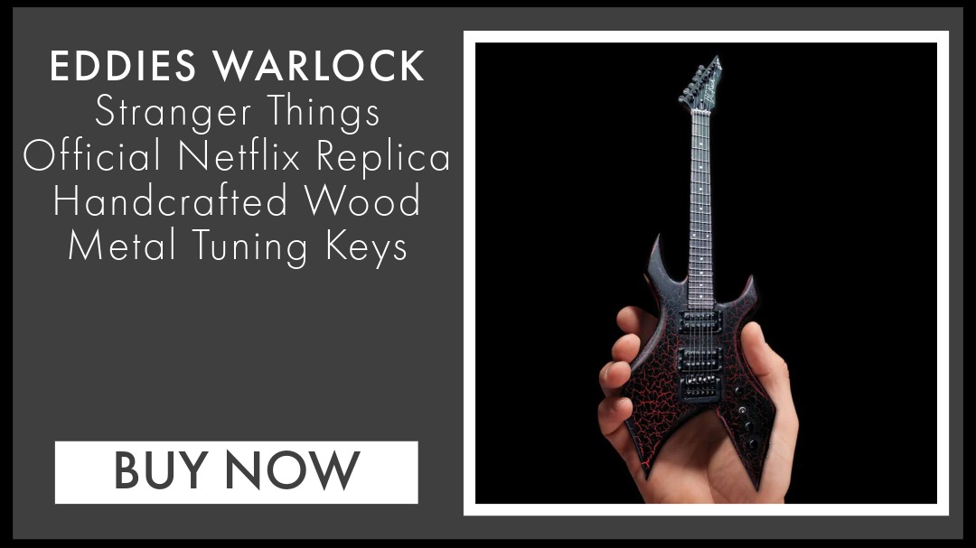 Officially Licensed - Handcrafted Tribute Guitars - Warlock Stranger Things