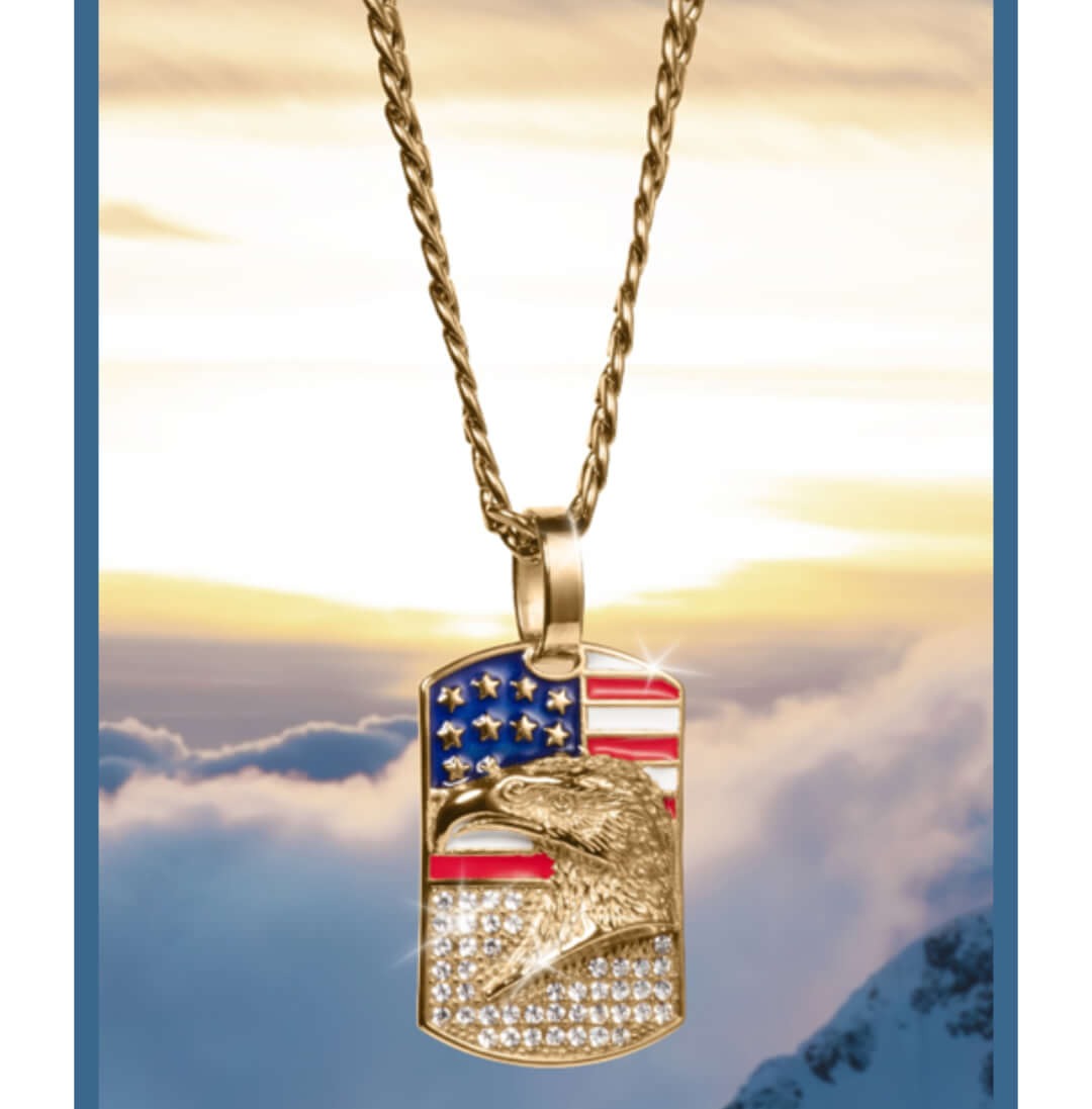 Star Spangled Eagle Pendant - New!!