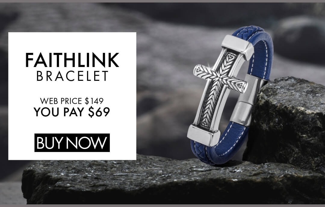 Save $80 Instantly - Faithlink blue Bracelet