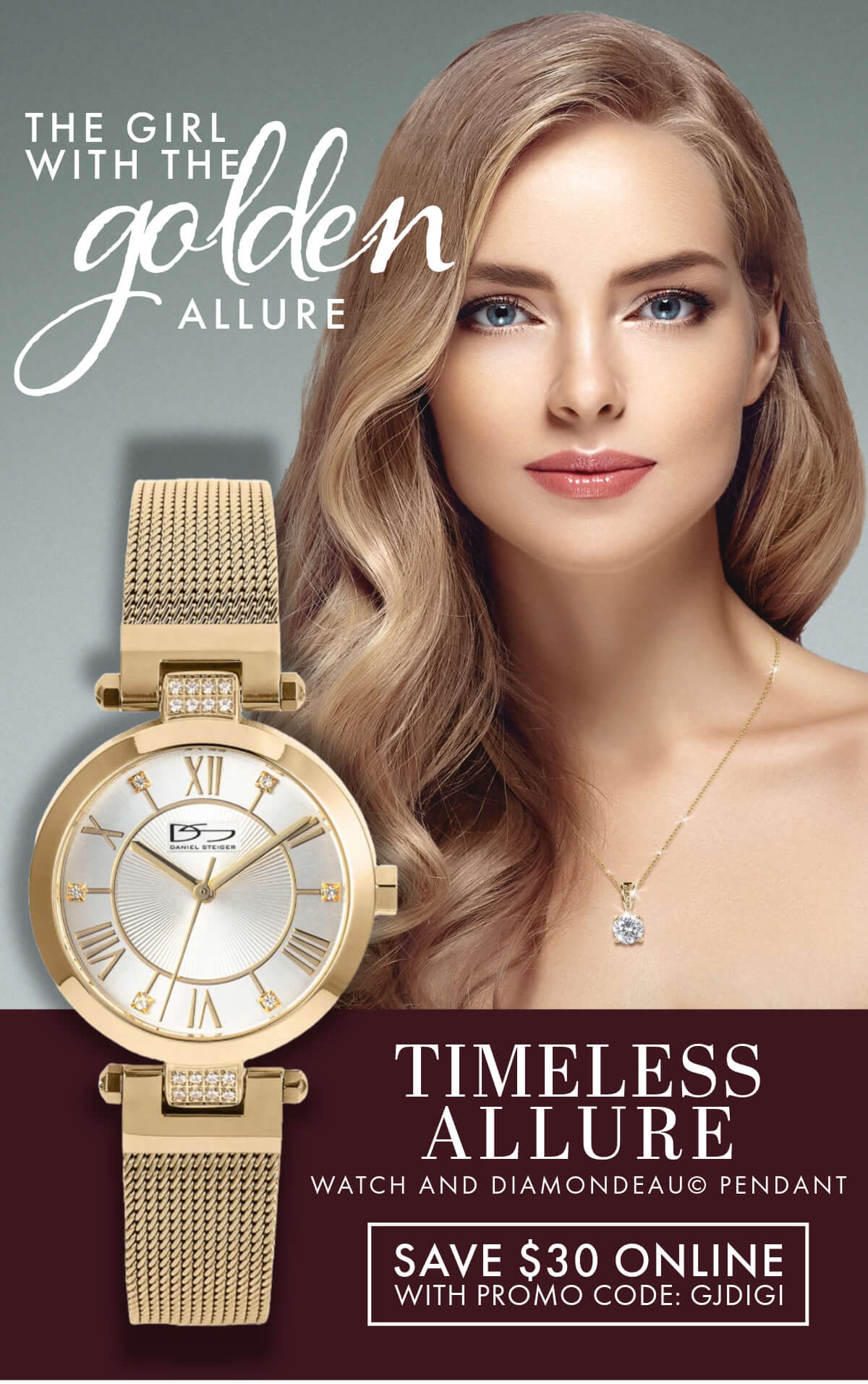 The girls with the golden allure - Save $30 instantly