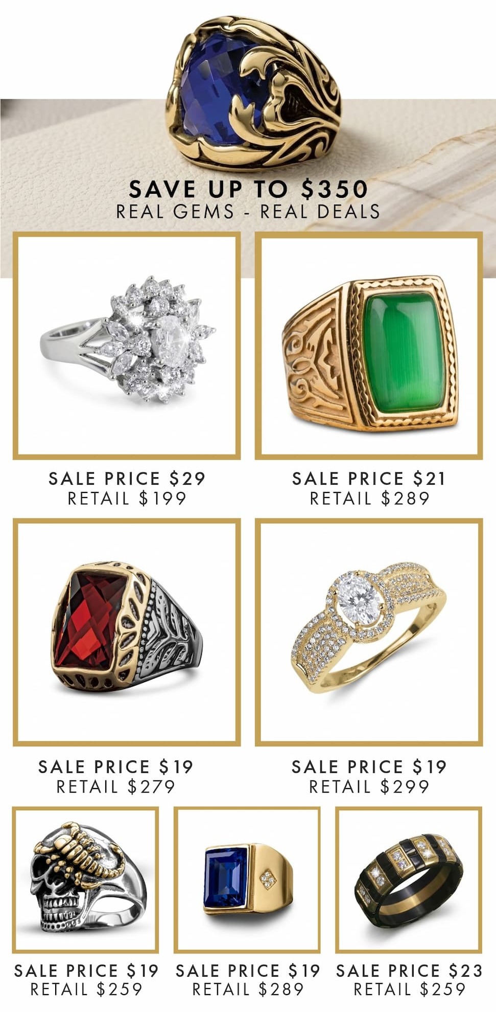Ring Sale Now On - Save 90% Online