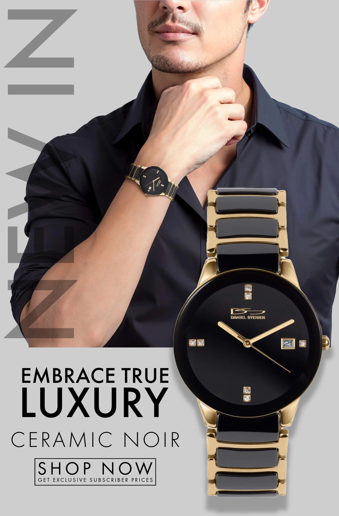 Ceramic Noir Watch - Save $30 Instantly