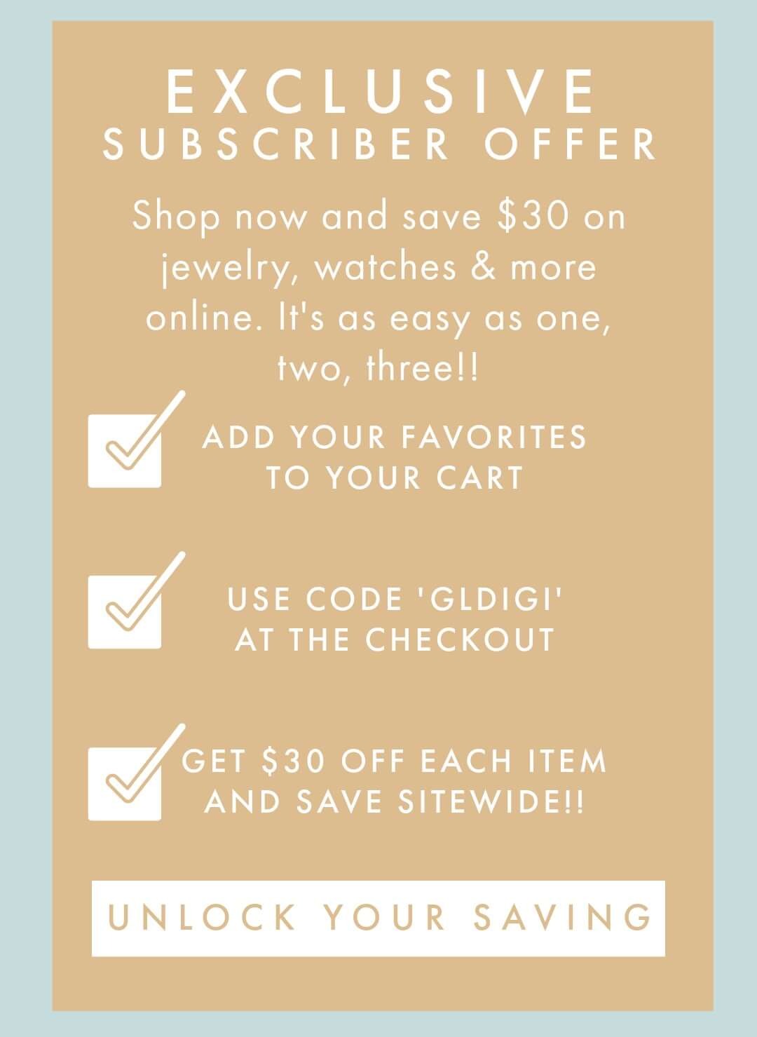 Exclusive Subscriber Saving