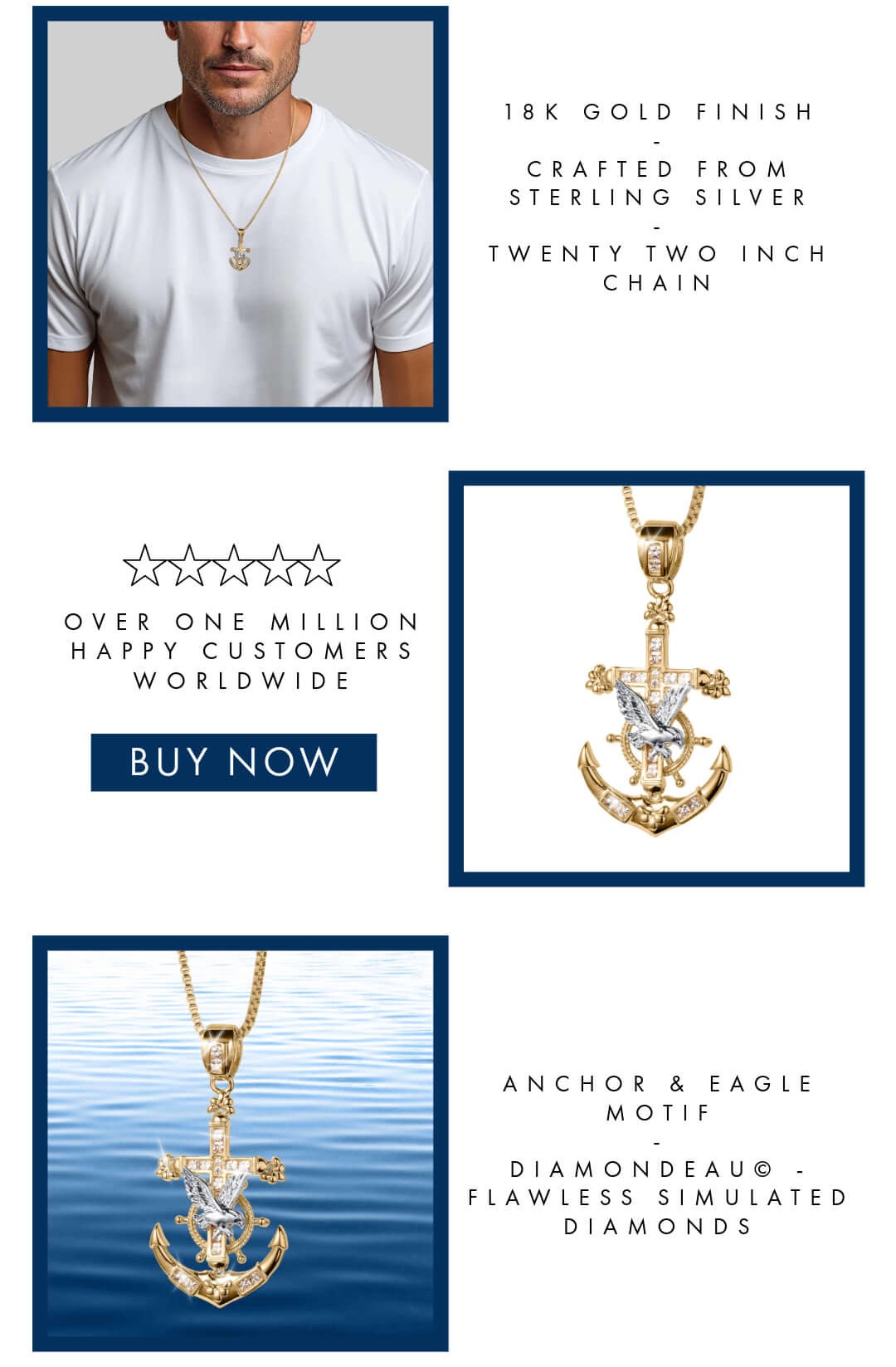 Most Popular - Anchor & Eagle Pendant