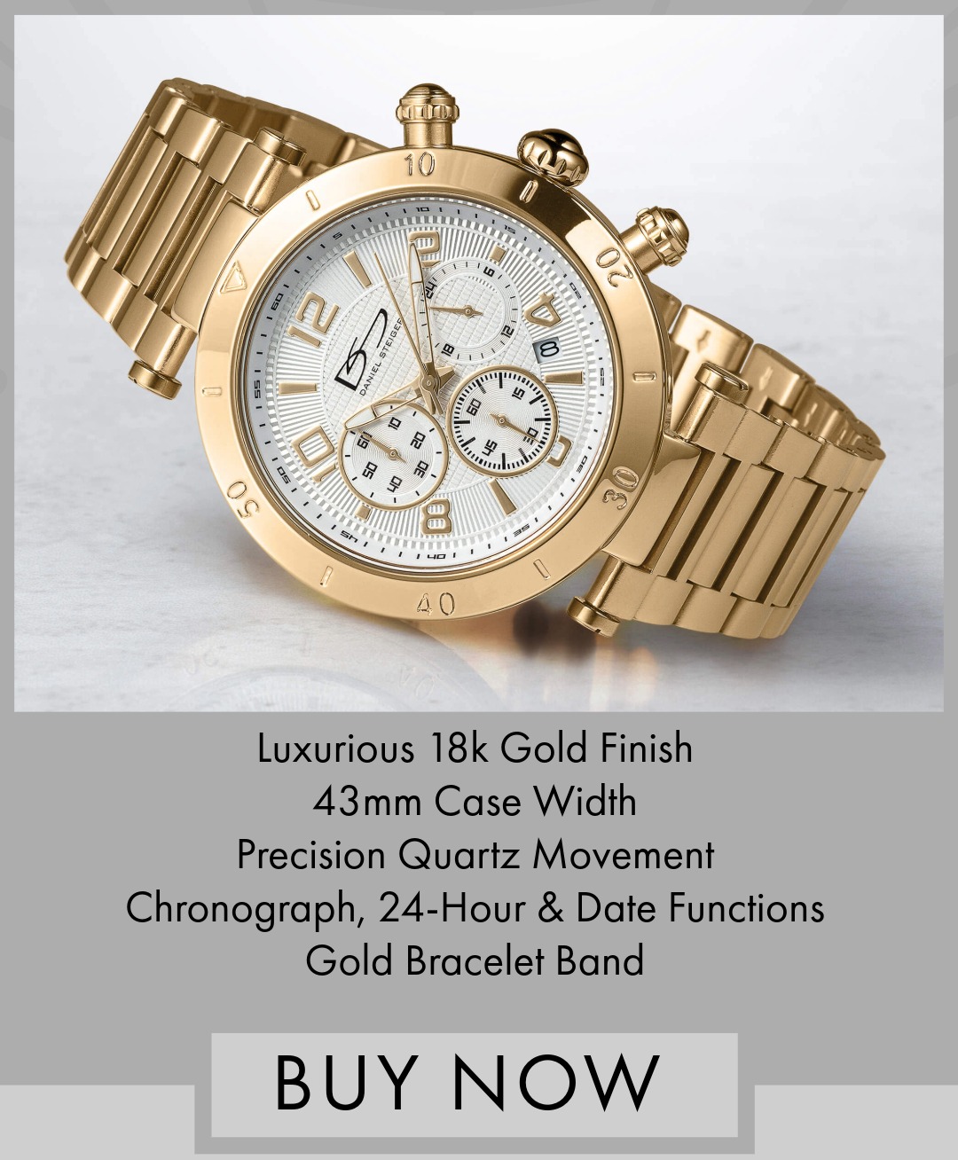 Pinnacle Gold Chronograph - Save With Code FUDIGI