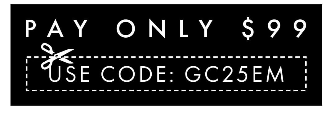 Claim your $80 saving when you use code GC25EM in the checkout