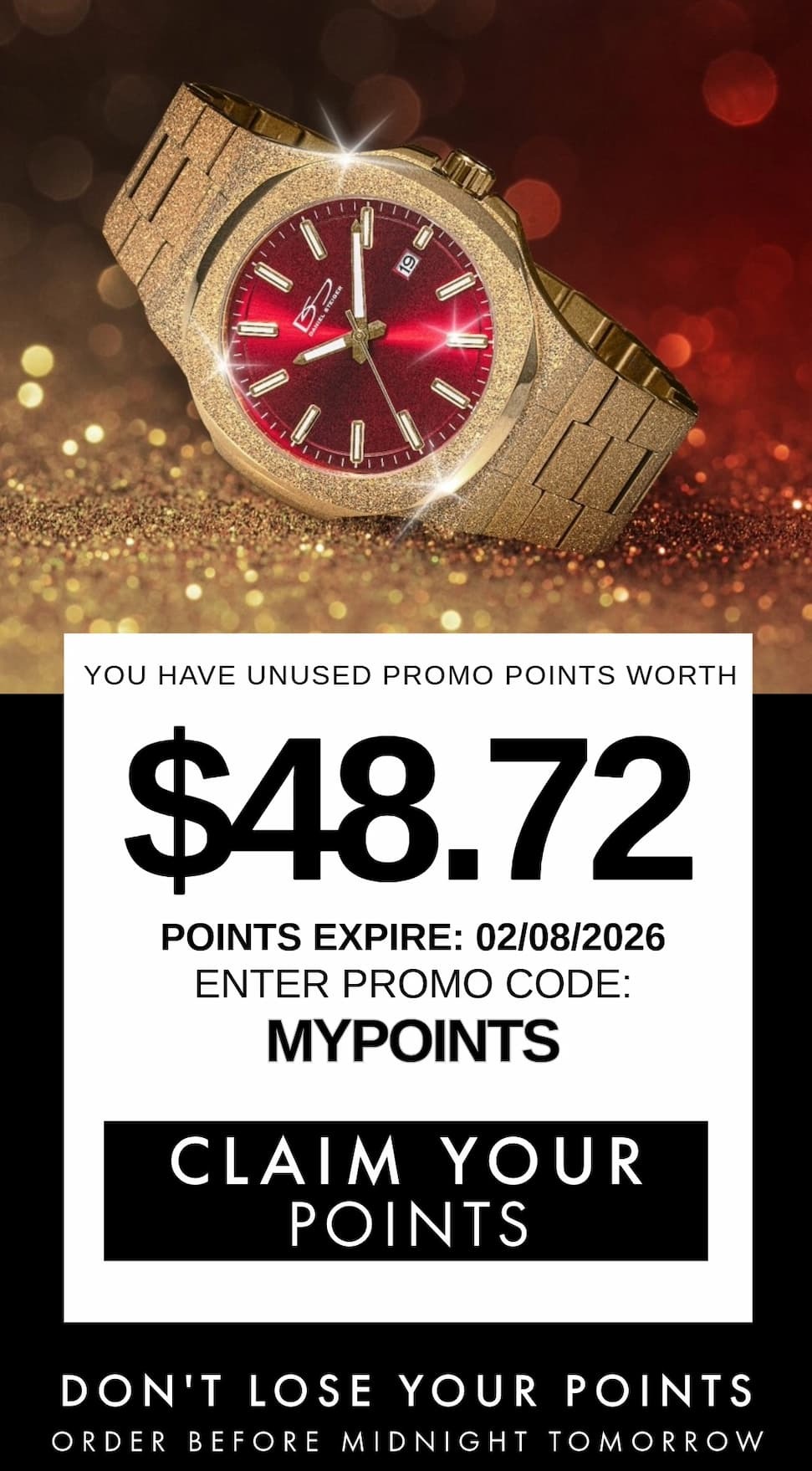 Claim Points Before Midnight Sunday  Or Lose Them All