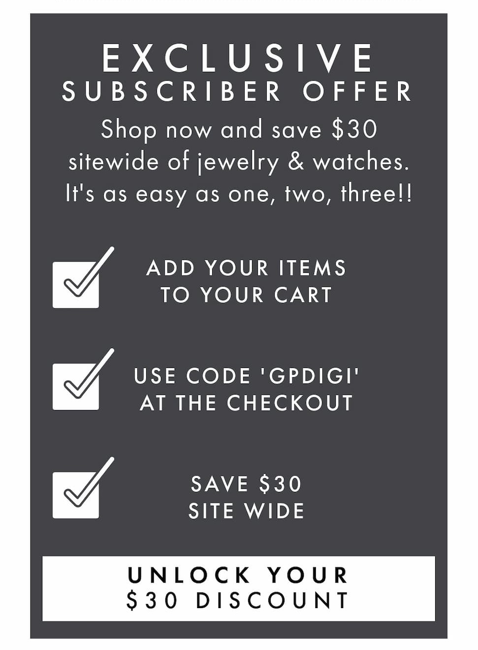 Unleash Your Style - save $30 online with code GPDIGI