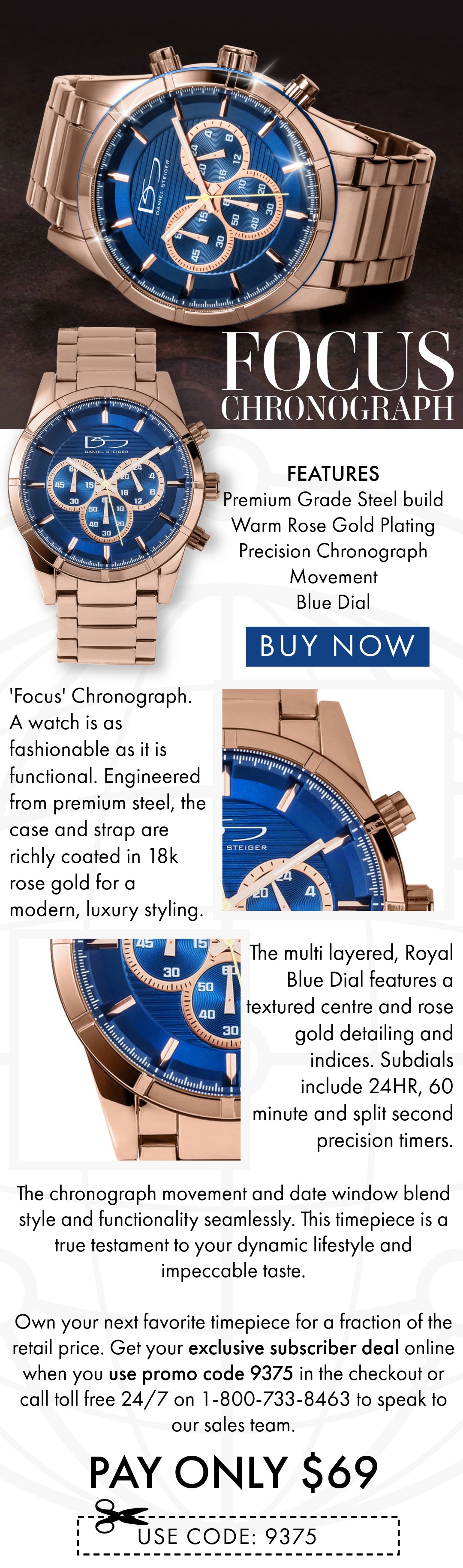 Focus Chronograph - use code 9375 for discount