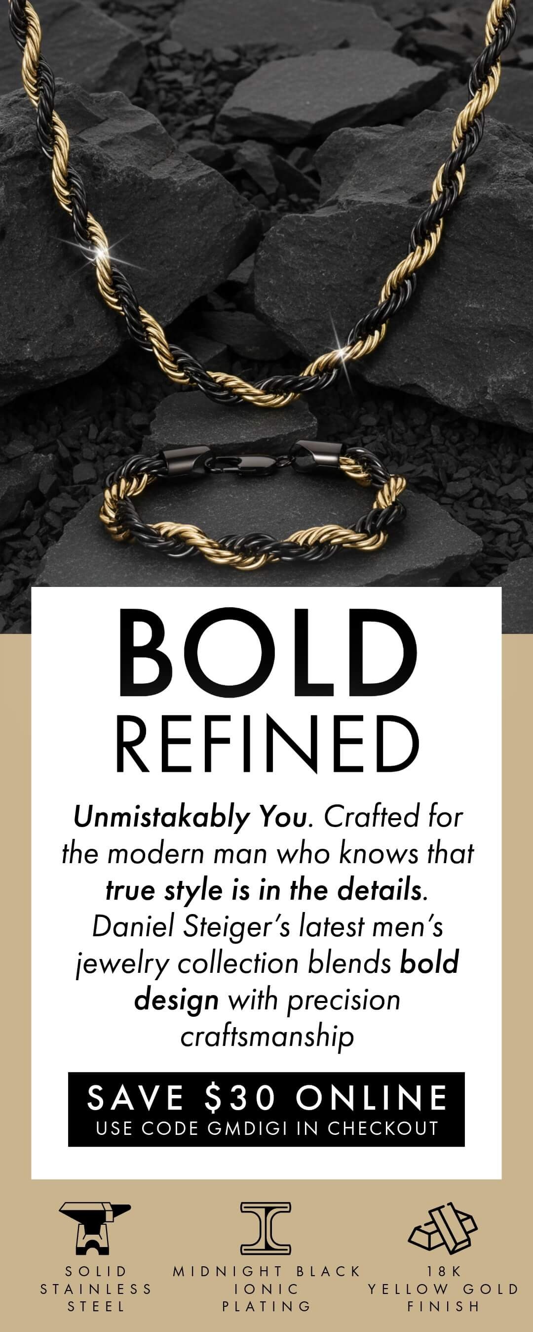 Bold. Refined - New Mens Jewelry