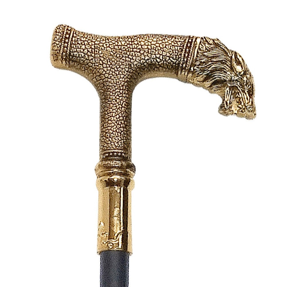 WOLF HEAD WALKING STICK