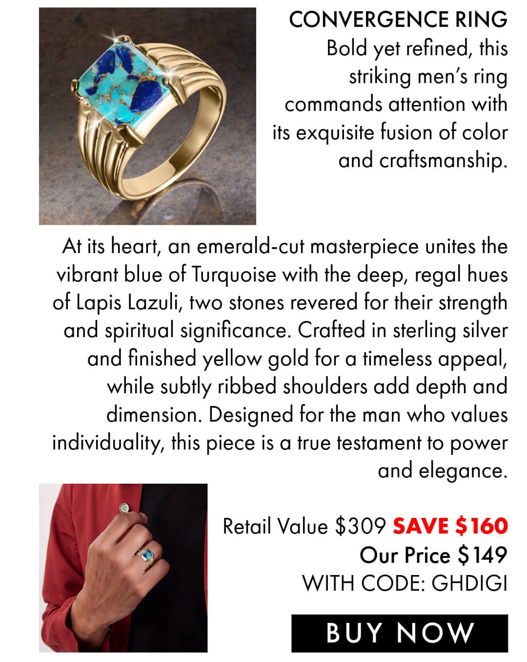 Turquoise & Lapis Ring