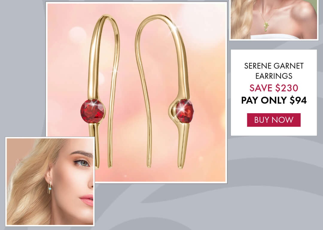 Serene Garnet Earrings Only $39