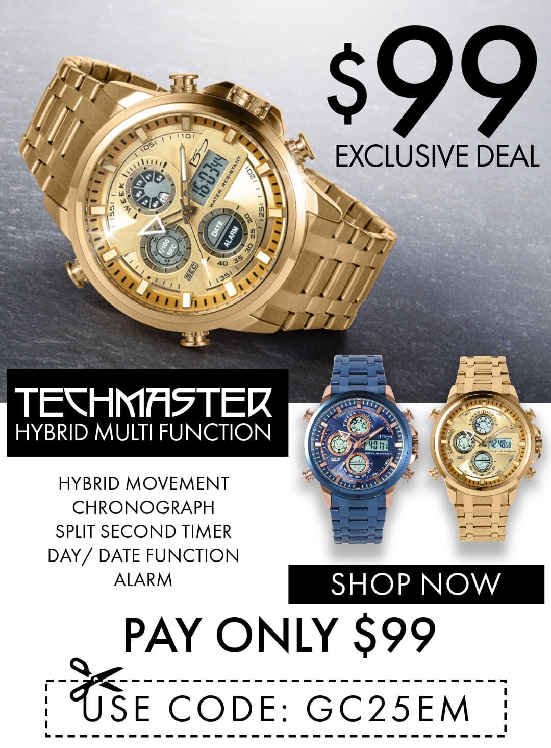 Pay Only $99!! Use code GC25EM in the checkout