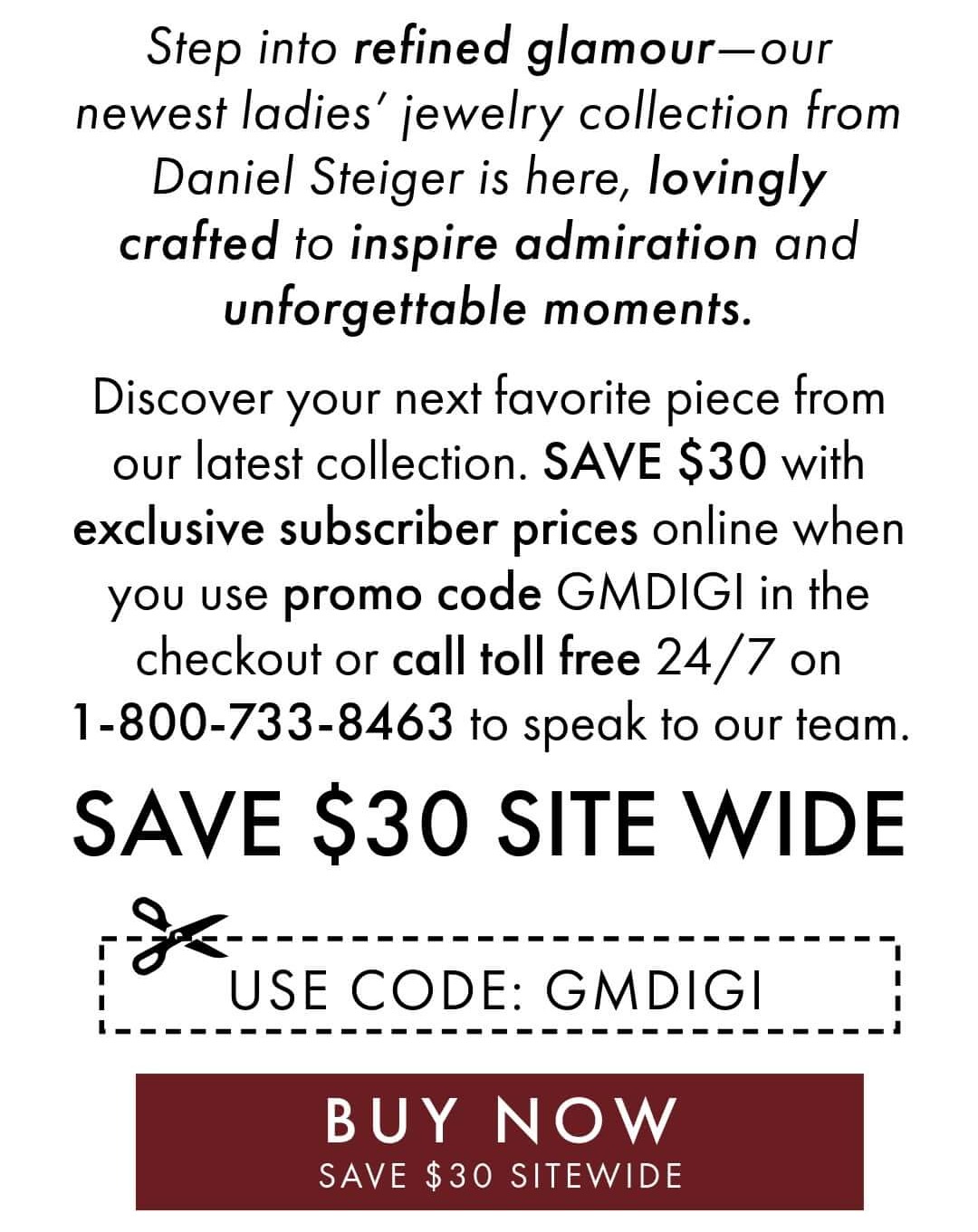 Buy Now - Save $30 Sitewide