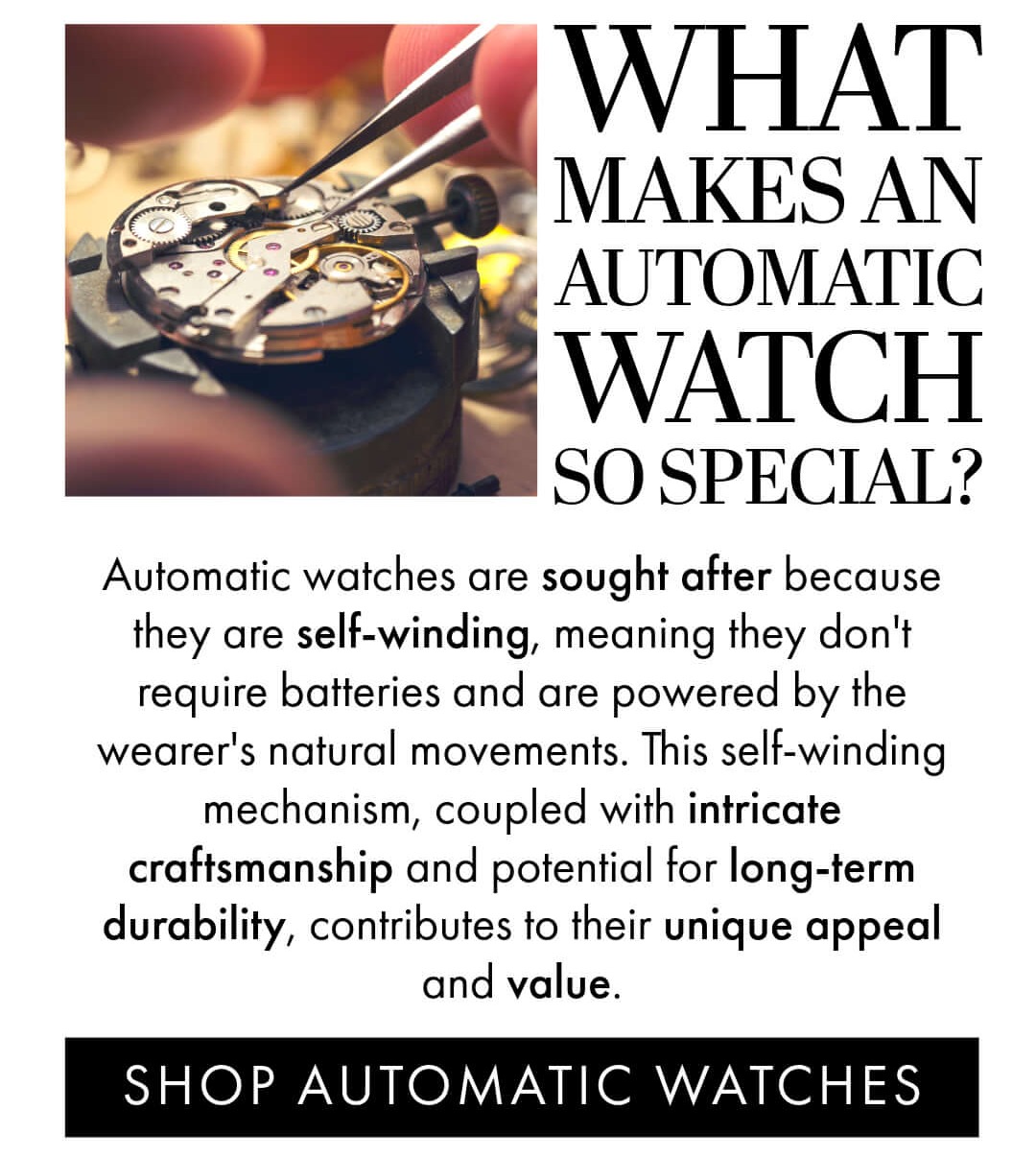 What makes an automatic watch special?
