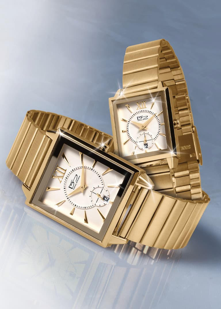 Quadro Gold Watches Together