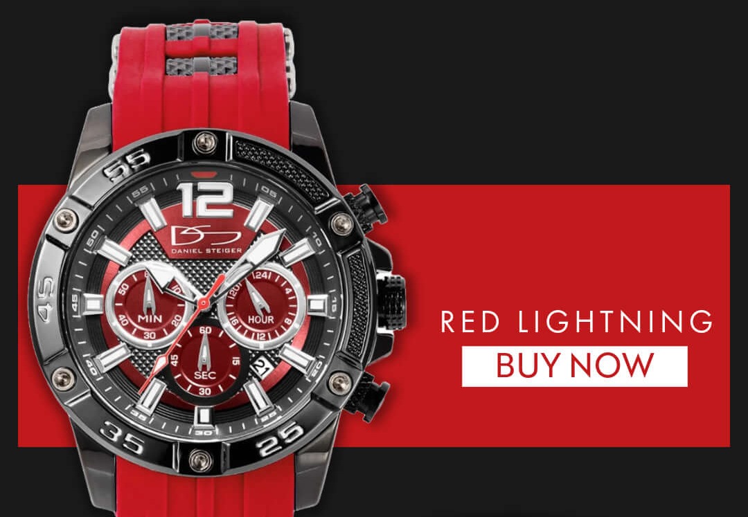 Adventurer Chronograph Watch - Red Lightning