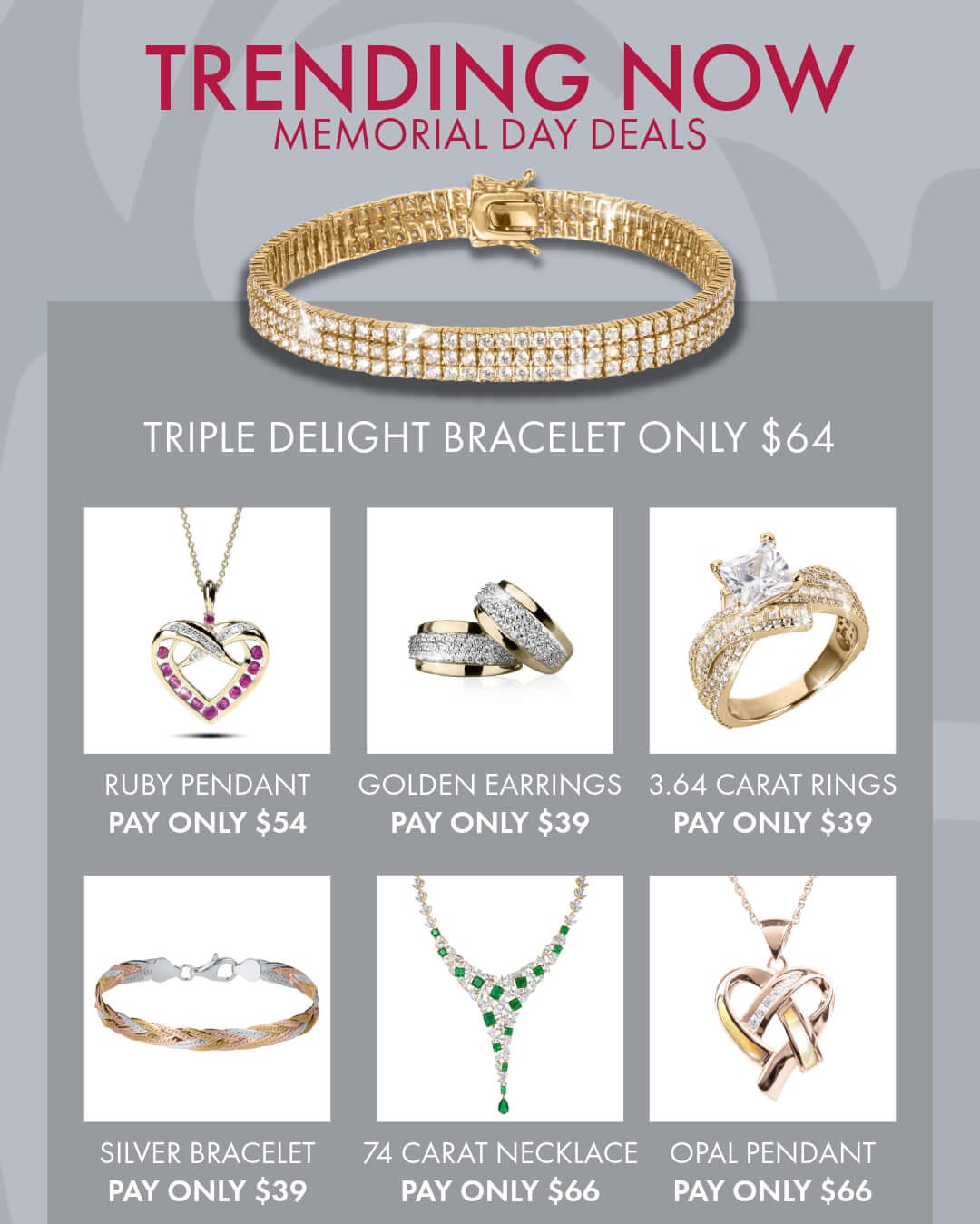 Save up to 75% on mens jewelry- no promo code needed