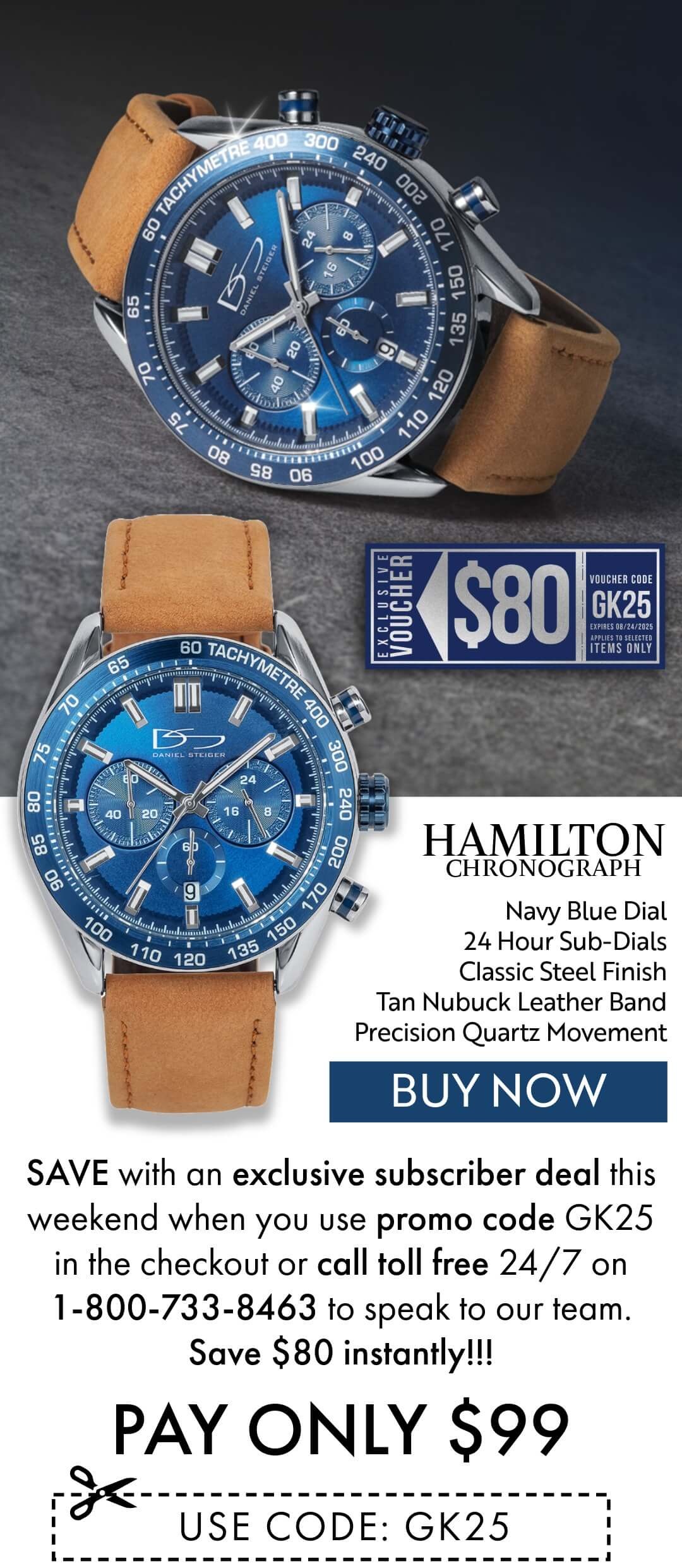 Featured Watch - Save $80 with exclusive code GK25