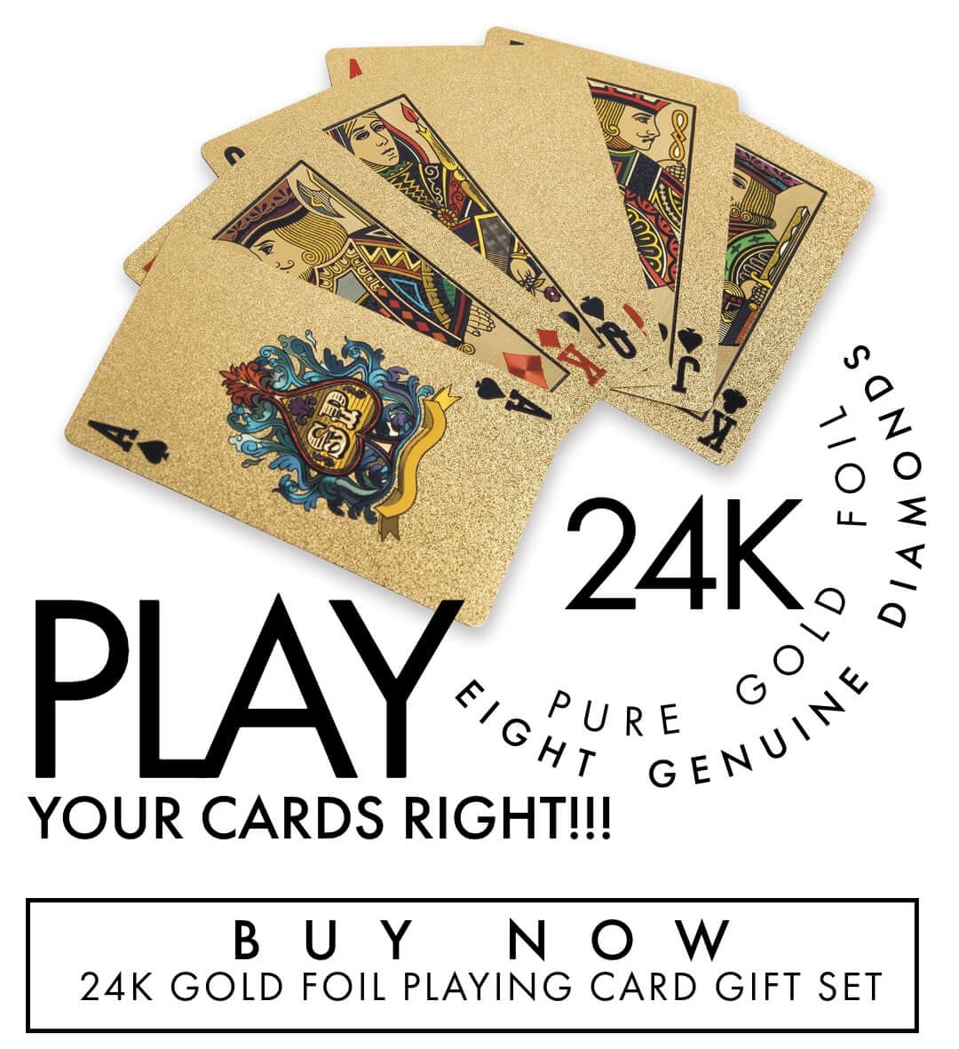 24K Gold Playing Cards