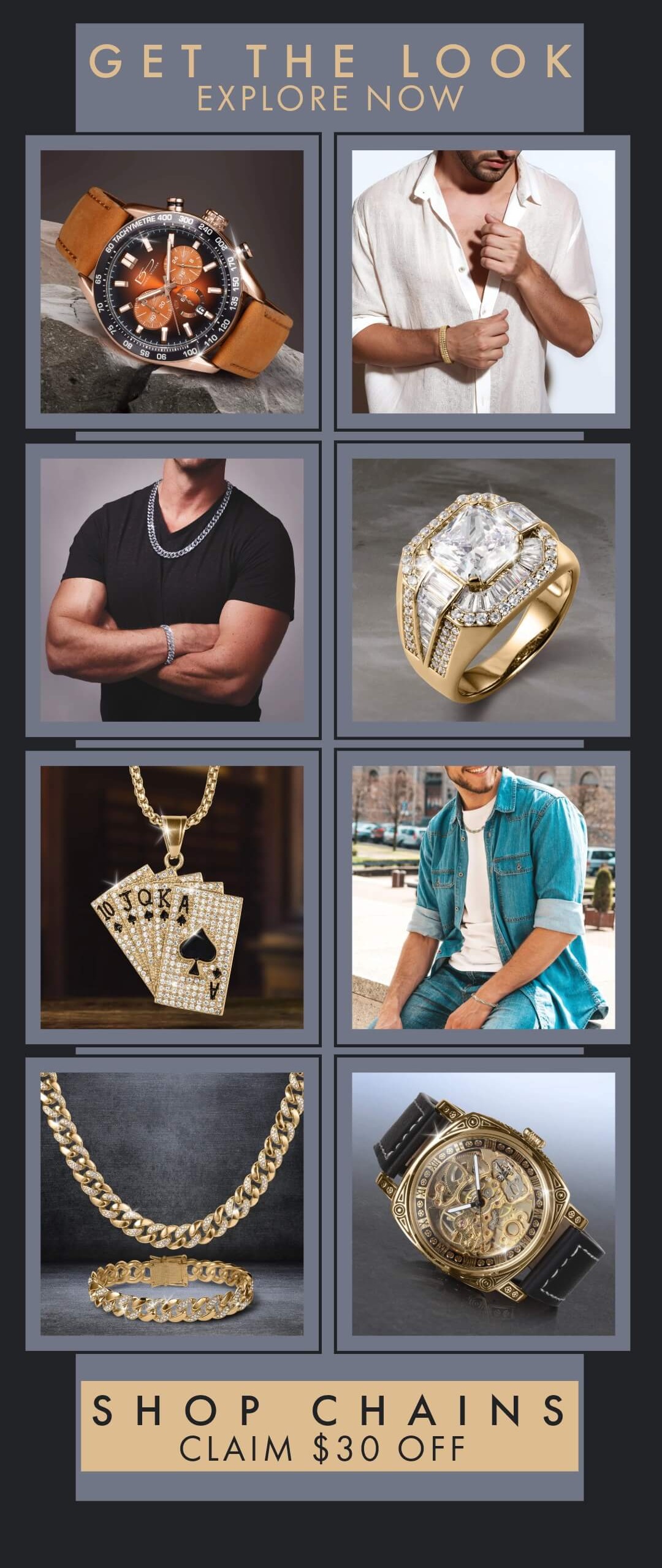Elevate Your Look: New Men's Jewelry + $30 Off