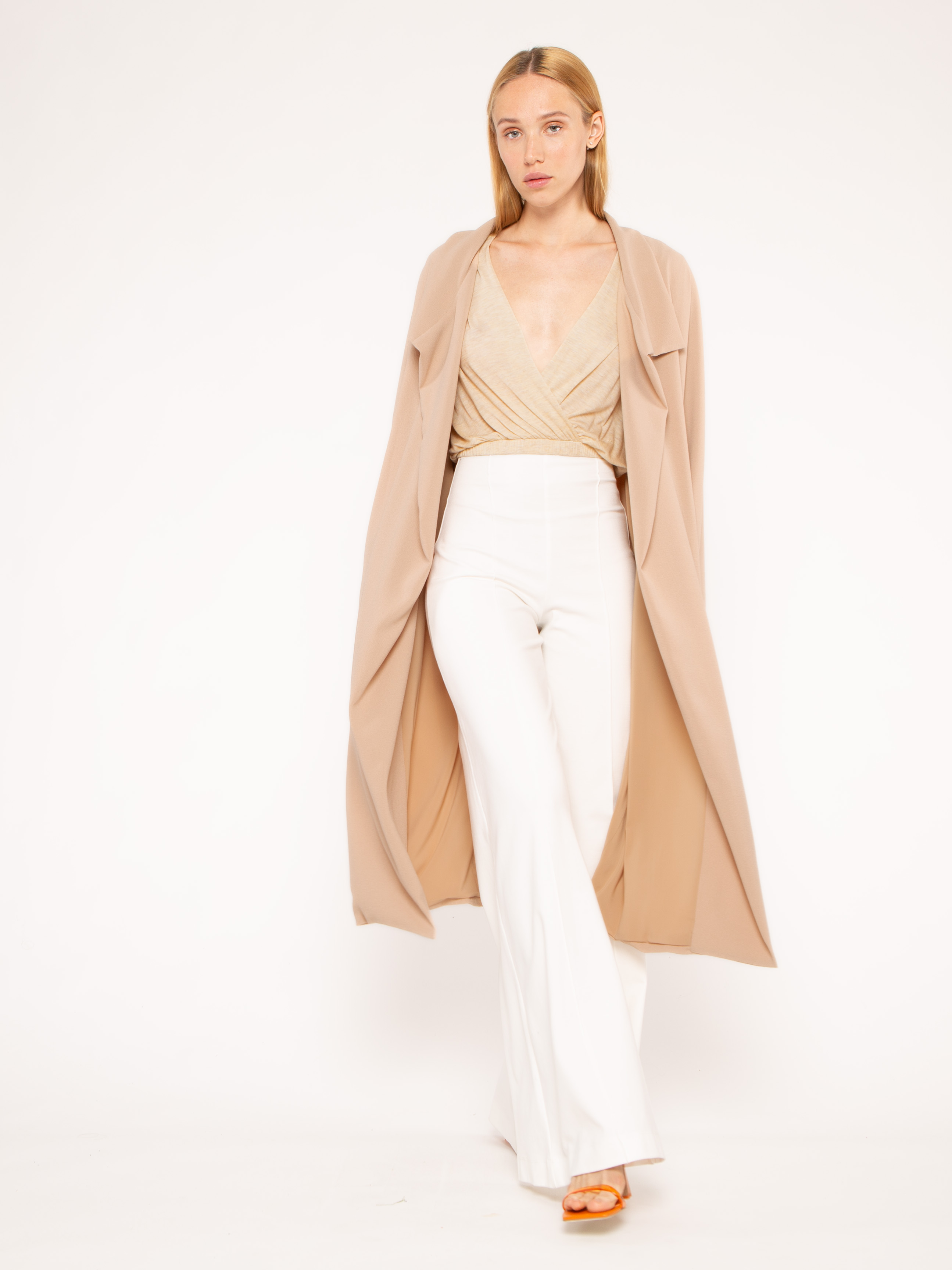 Sand Stretch Oversized Coat