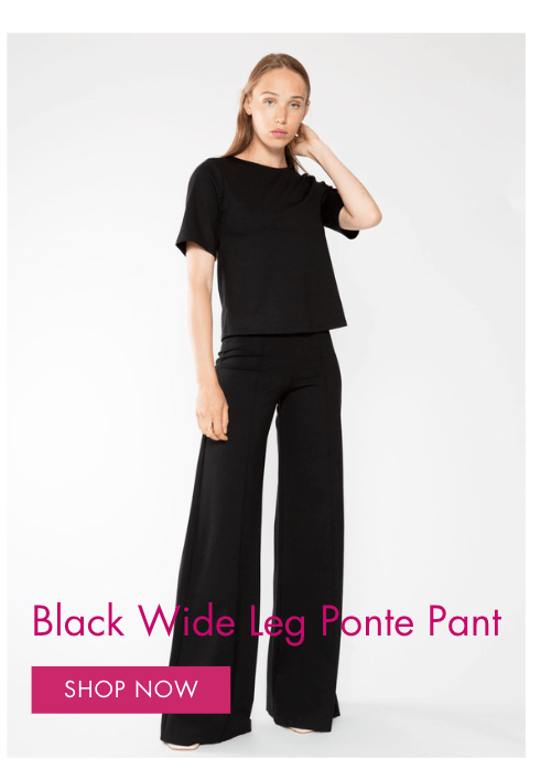 Black ponte knit pant