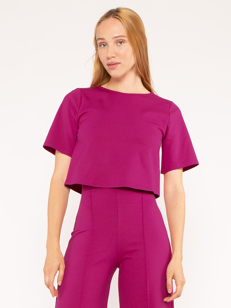 Fuchsia Short Sleeve Top