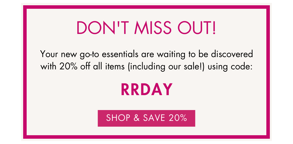 Ripley Rader Day Savings! Use code RRDAY To save 20% on all items!