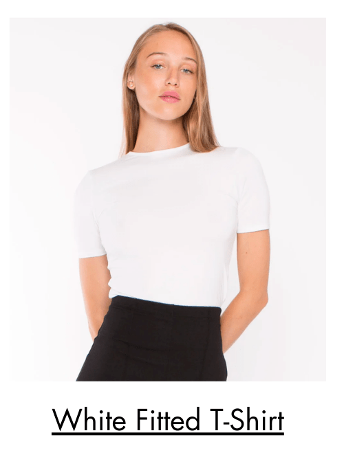 White fitted t-shirt