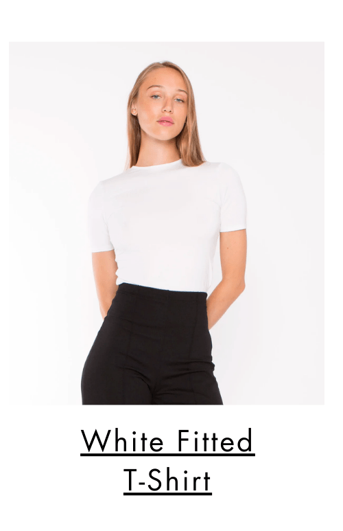 White fitted t-shirt