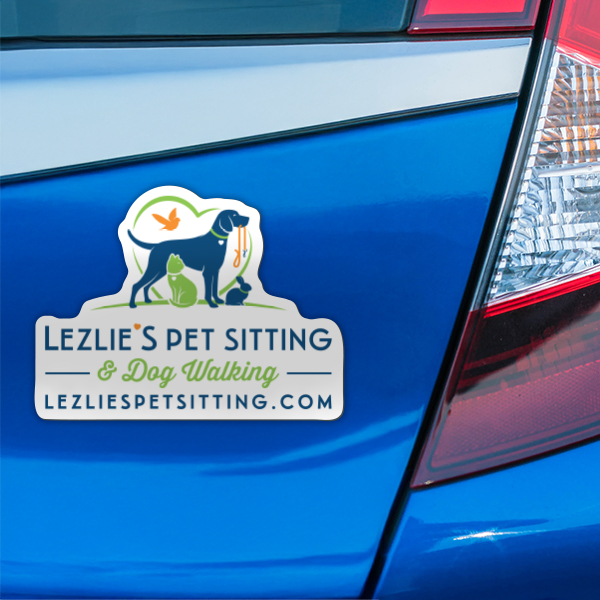 Dog Walker Car Magnet