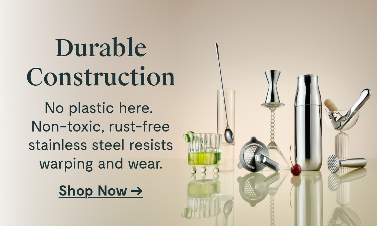 Durable Construction No plastic here. Non-toxic, rust-free stainless steel resists warping and wear. [Shop Now →]