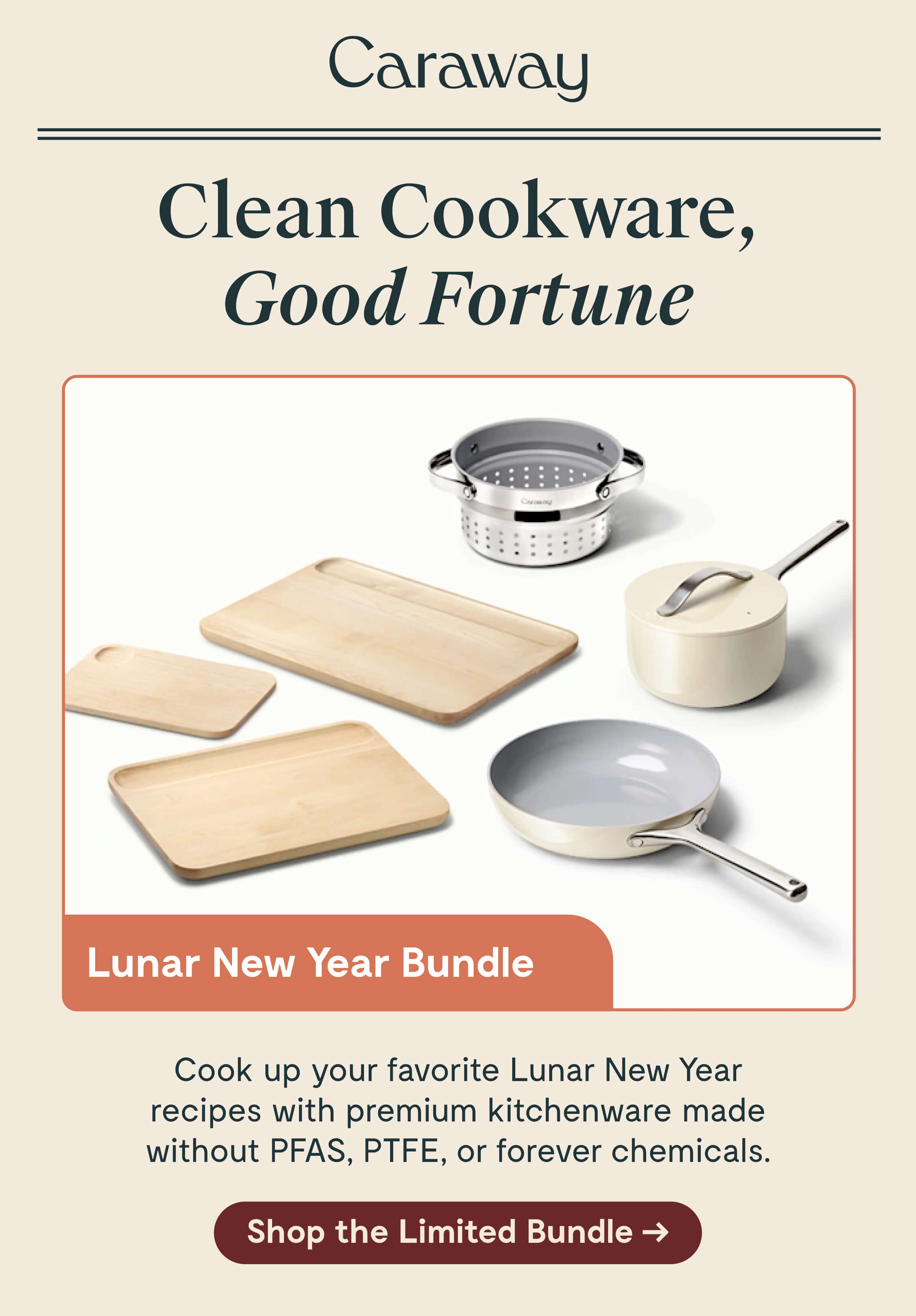 Clean Cookware, Good Fortune [Shop the Limited Bundle[