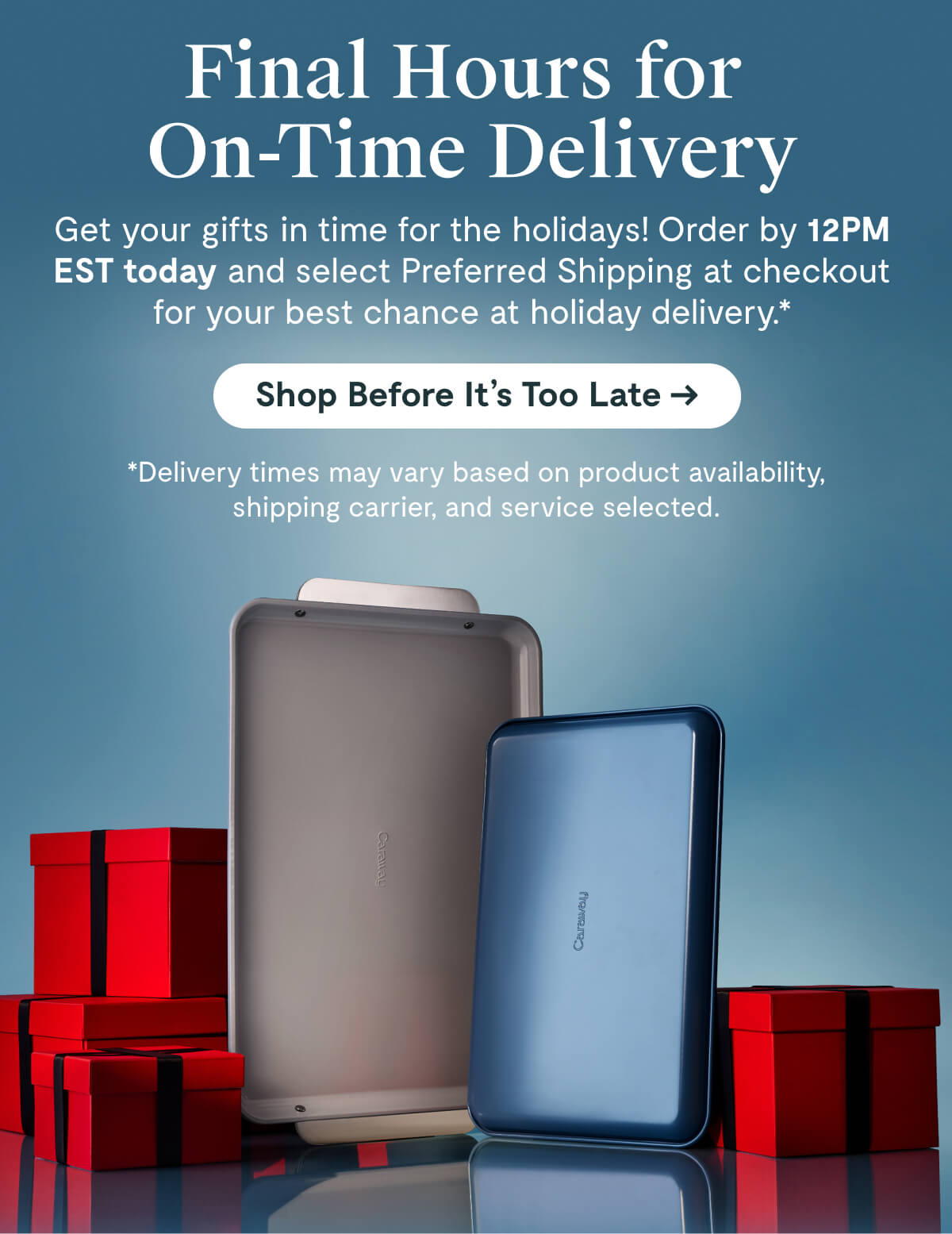Final Hours for On-Time Delivery | Shop Before It's Too Late 