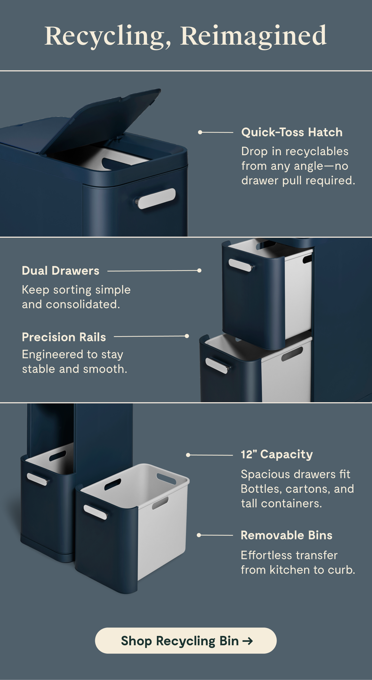 Recycling, Reimagined [Shop Recycling Bin]