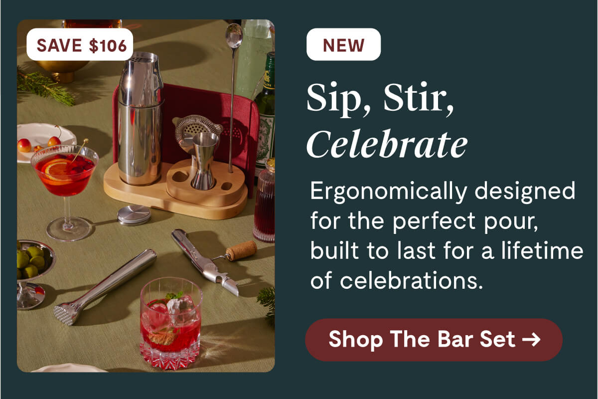 NEW | Sip, Stir, Celebrate | Shop The Bar Set | Save $106