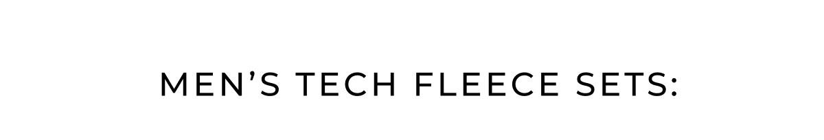 men's tech fleece sets